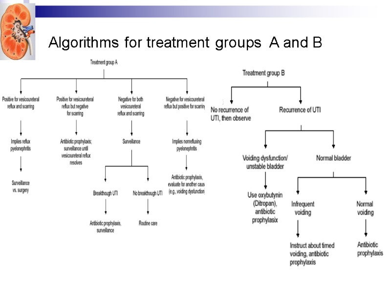 Algorithms for treatment groups  A and B
